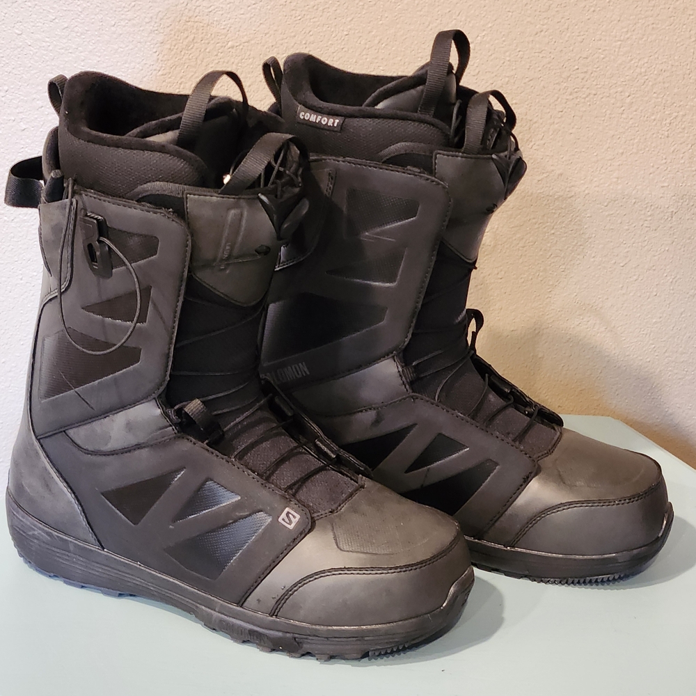 Like New! Salomon Launch Men's 12 Black Snowboarding Boots w/ Box Included